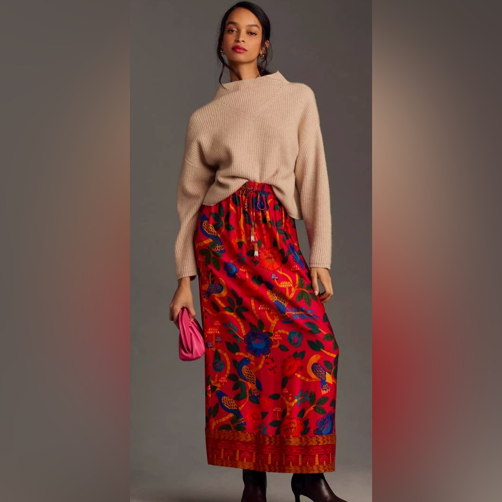 Farm Rio - Maxi Skirt - Vibrant Colors. Brand New with Tags